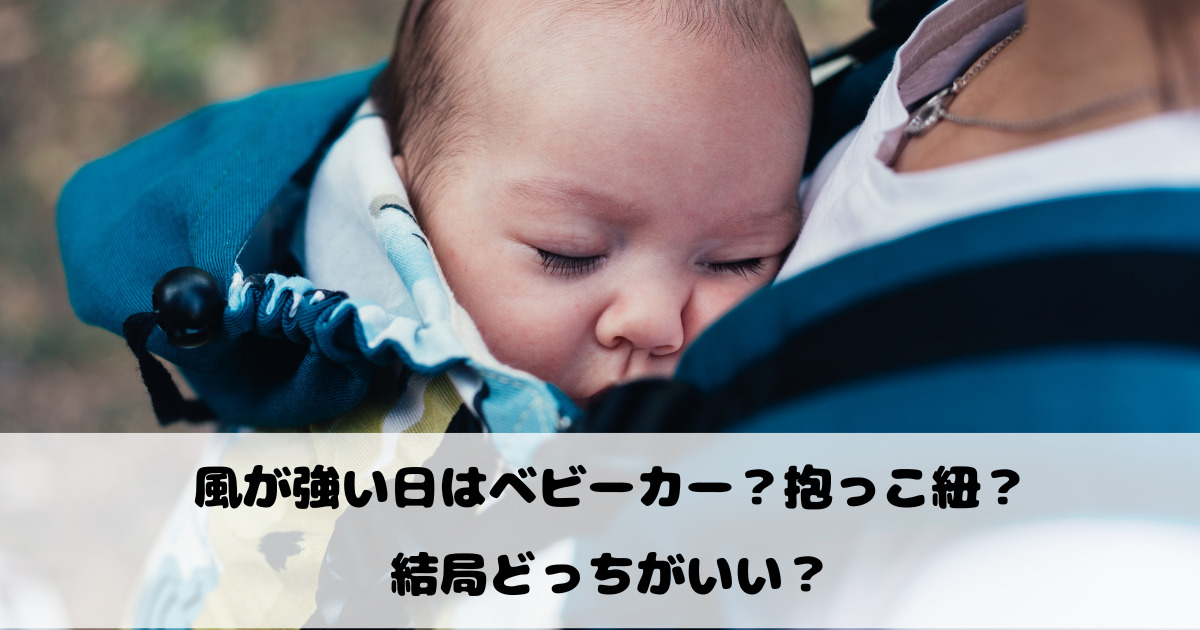 風が強い日はベビーカーと抱っこ紐どっちがいい？事故を防ぐためにできることは？